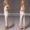Canyon Plunge Neck Jumpsuit In Beige