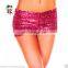 Burlesque Fancy Dress Sexy Girls Hot Pink Short Sequin Pants HPC-3026