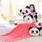 China import panda keep warm soft plush blanket