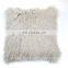 16" Mongolian Tibet Lamb fur Pillow Cushion Rust Red Fashion Home Decorative