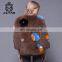 Weaving style real fox fur short coat