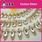 2016 summer design decorative metal gold base rhinestone chain trimmings chain for necklace