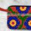 2015 Hot Selling High Quality Evening Handmade Sujani Color Full Embroidery fabric chains Clutch Bag