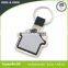 special shape cheap custom souvenir embossing metal keychain