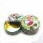 Christmas candy tin can wholesale, round metal chocolate tin can