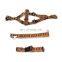 Fashion brand braid pet collar dog collar hauling leash harness set