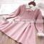 Autumn new special offer pearl bow tie lapel woolen skirt dress girls skirt