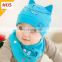 Newborn Baby Hat Set 2pcs/set Infant hats  Cotton Baby Beanies Girls Boys Hat Bib Kids Scarf Baby Hat Scarf Set