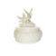 custom white personalized pearl glazed bird flower ceramic jewelry box