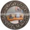 Vintage style wooden mirrors round mirror decor wall 60cm accept custom order