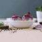 20cm big size environmental classic enamelware metal stock ice salad soup bowl with black rim