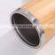 Eco-Friendly Stainless Steel Double Wall Bamboo Fiber Thermos Tumbler Coffee Drinking New Travel Mug