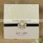 Custom Chic Cream Color Flocking Square Wedding Invitation Models                        
                                                Quality Choice