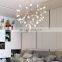 Post Modern Tree Leaves Pendant Lamps Nodric Branches Design Leaf LED Chandelier Sputnik Firefly Hanging Lights