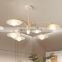 New Modern Gold Hanging Light Decor Suspension Chandelier Fixture For Living Room White LED Pendant Lights