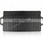 Black non-stick pre-seasoned rectangular cast iron teppanyaki pan