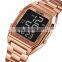New Arrival Skmei 1735 Luxury Gold Digital Sport Watch for Men Wrstwatch Stainless Steel Strap 30m Waterproof