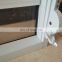Aluminum window shutters Butterfly knob glass louvre white frame and grey glass design