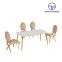 Glass Table Used for Wedding and Event Stainless Steel Wedding Table Gold Luxury Dining Coffee table