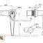 2015 FEILEI MS301-1 China factory sell zinc diecast safety cabinet L handle lock with key