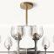 Modern Copper Tulip Glass Lampshade Chandelier Ceiling Light Fixture For Living Dining Room Bedroom Kitchen Island Foyer Lobby