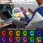 New Wake Up Light G-shape Atmosphere LED Night Light BT Speaker Music Lamp Sunrise Wake Up Clock with Wireless Charge