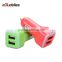 Dual car charger 5v 2A car charger usb mp3 player for Iphone5, Samsung phones