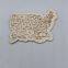 USA map wooden 3D