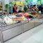 APEX supermarket stainless steel angle adjustable vegetable display stand