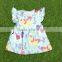 yiwu Latest style girls summer dresses flutter sleeve dress for baby girl childrens boutique clothing dress