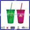Hot sell customized double wall 16oz cheap price reusable plastic tumbler