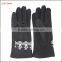 ladies new style cheap woolen gloves with lace on cuff