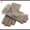 2016 Women's fashion yellow double face integration fur gloves