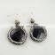 LFD-062E Wholesale Mixed Color Cat's Eye Stone Pave Rhinestone Crystal Dangle Earrings Jewelry Finding