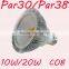 Spot lamp par30 led 10w 85-265v E27/E26/B22 10w 30000hrs 2700-7000k COB led par lamps commercial led par light