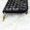 High Quality Fashion Black Women PU Wrinkle Cluth Wallet Famous Brand Designer Bag Purse Wallet