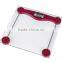 glass bathroom scale with silver injection plastic