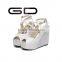 GDSHOE latest fashion ladies concise wedges and high heel sandals