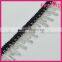 Fashion 3cm width black trim with chain fringes