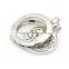 Women silver crystal plate locket pendant,stainless steel coin locket with disc