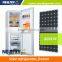 176L DC compressor Double door solar 72W Power Consumption refrigerator freezer