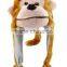 newstamp plush cartoon animal hats/cute animal hats/plush animal head hat