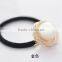 fashionable flower shape alloy crystal plastic pearls ponytail holder