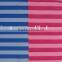 Blue White Horizontal Stripe Polyester Milk Fiber Spandex Printed Lycra Fabric