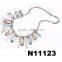 glitter crystal fashion statement crystal necklace
