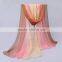 Rainbow Scarf Ombre Women Fashion Chiffon 160*50 Scarfs Ladies Scarves Pashmina Shawls