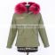 Parka jacket with fur lining hot product fashion for woman