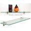 6" x 21" Inch Clear Tempered Floating Rectangle Glass Shelf
