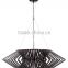 11.20-3 a white glass diffuser otherworldly large Planet Chrome and Black Pendant Chandelier