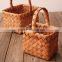 Japanese style wood chip interwoven storage basket